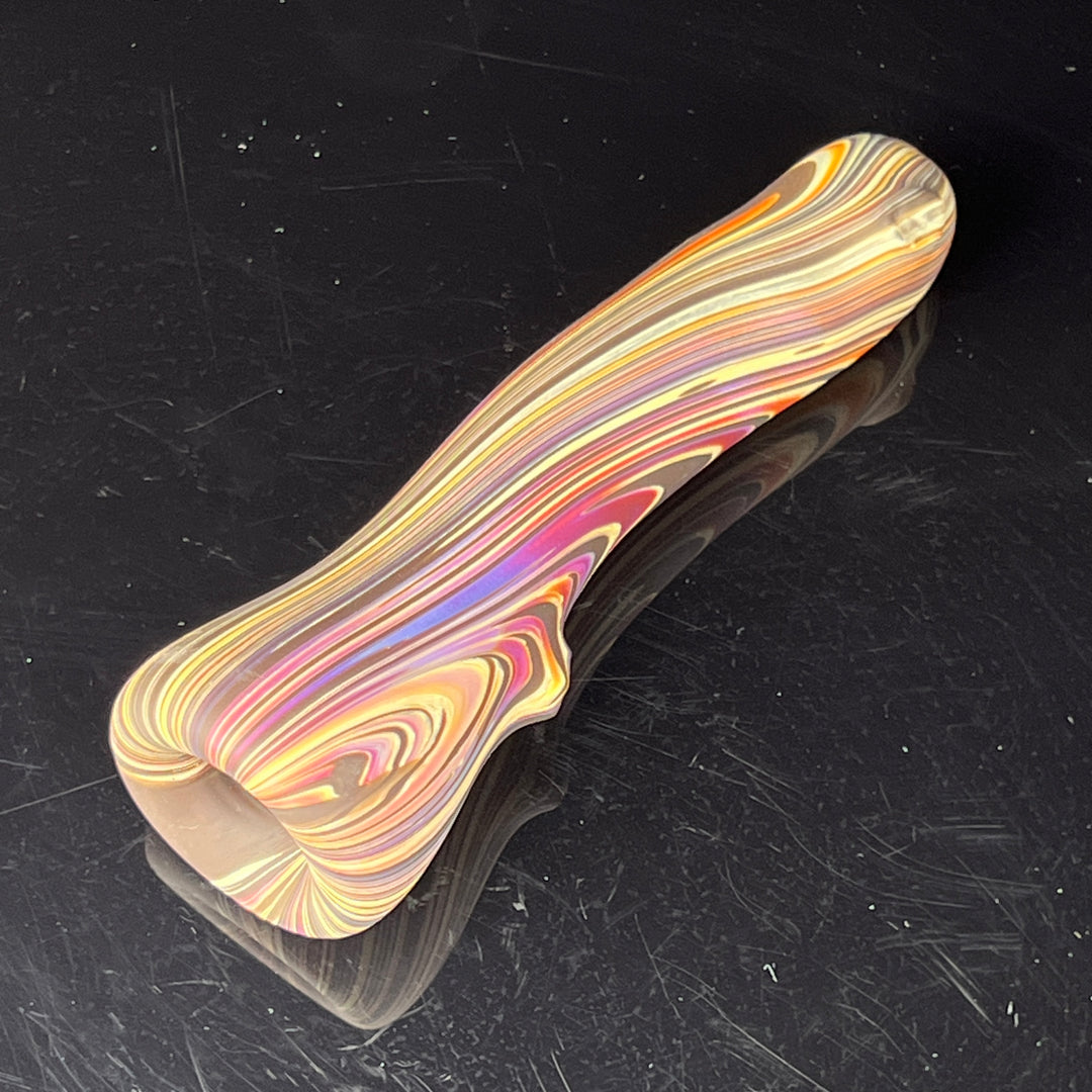 Wood Grain Chillum Glass Pipe Wazoo Glass