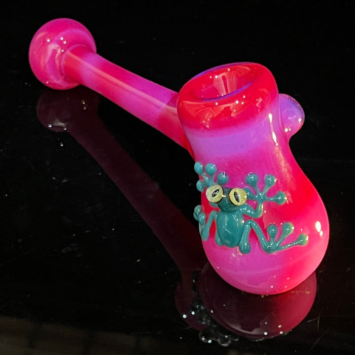 Hot Pink Frog Hammer Glass Pipe Beezy Glass   