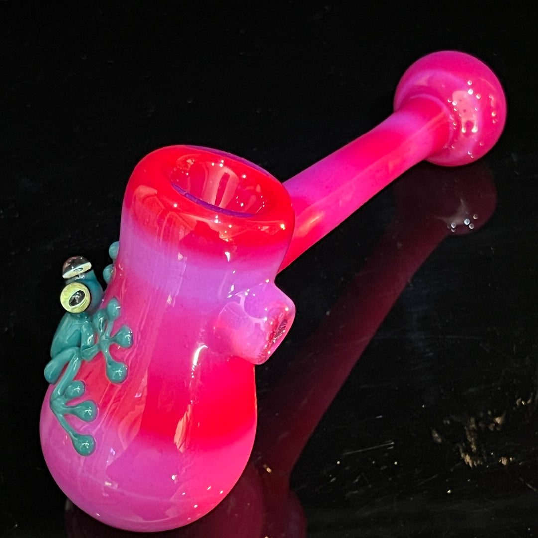 Hot Pink Frog Hammer Glass Pipe Beezy Glass   