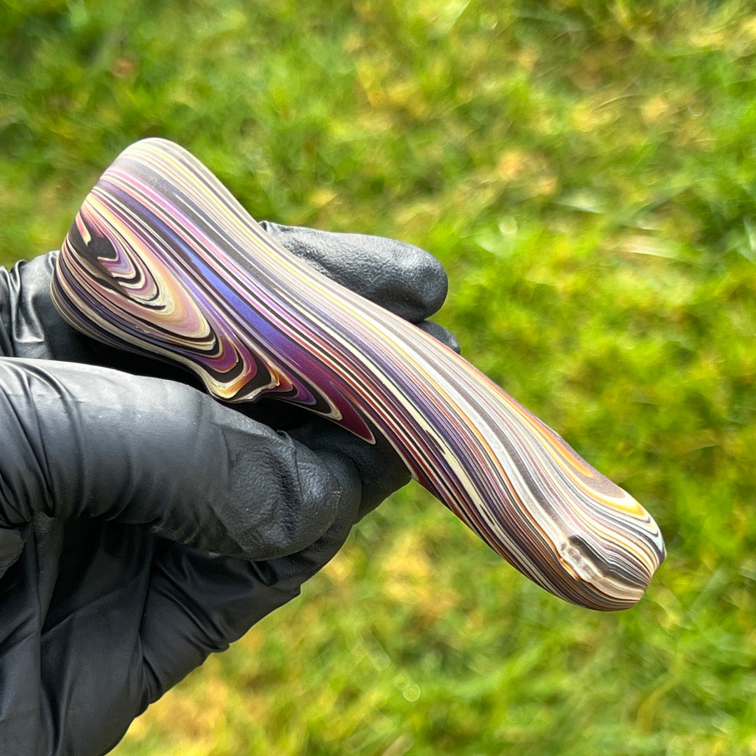 Wood Grain Chillum Glass Pipe Wazoo Glass