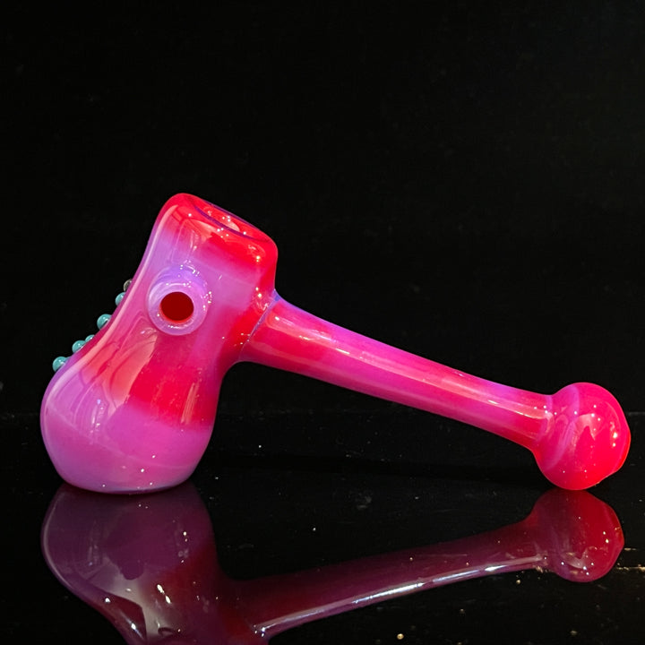 Hot Pink Frog Hammer Glass Pipe Beezy Glass   