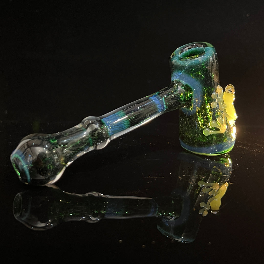 Exp Green Frog Bubbler Glass Pipe Beezy Glass   