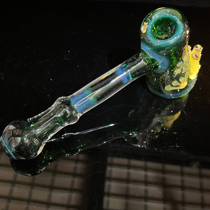 Exp Green Frog Bubbler Glass Pipe Beezy Glass   