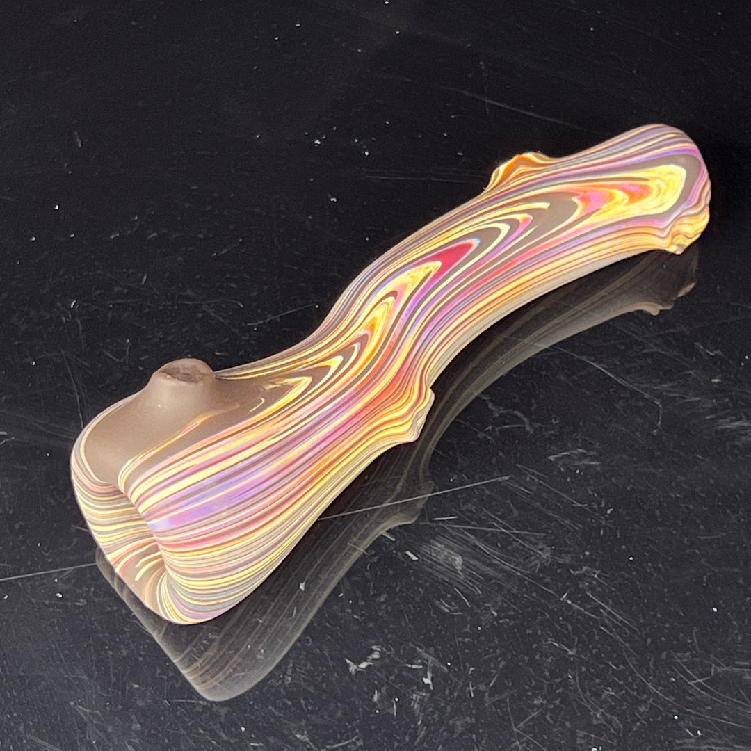 Wood Grain Chillum Glass Pipe Wazoo Glass