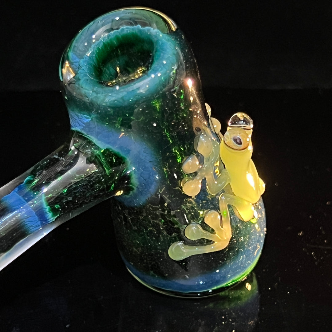 Exp Green Frog Bubbler Glass Pipe Beezy Glass   