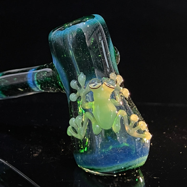 Exp Green Frog Bubbler Glass Pipe Beezy Glass   