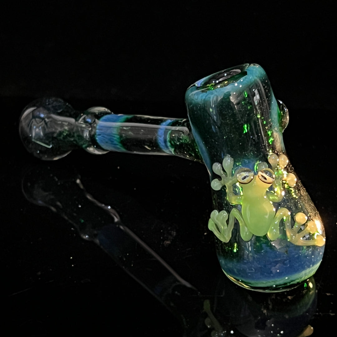 Exp Green Frog Bubbler Glass Pipe Beezy Glass   