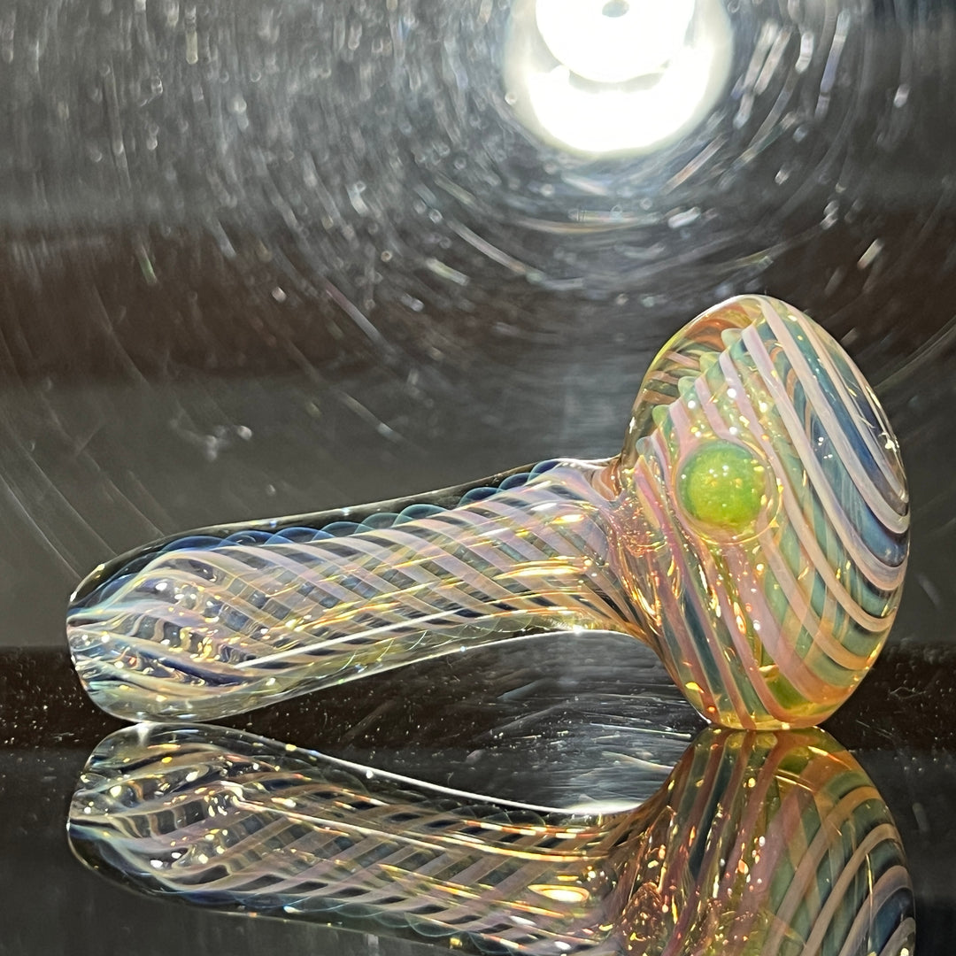 Thick Fume Pipe Green Slyme Marble Glass Pipe Chuck Glass   