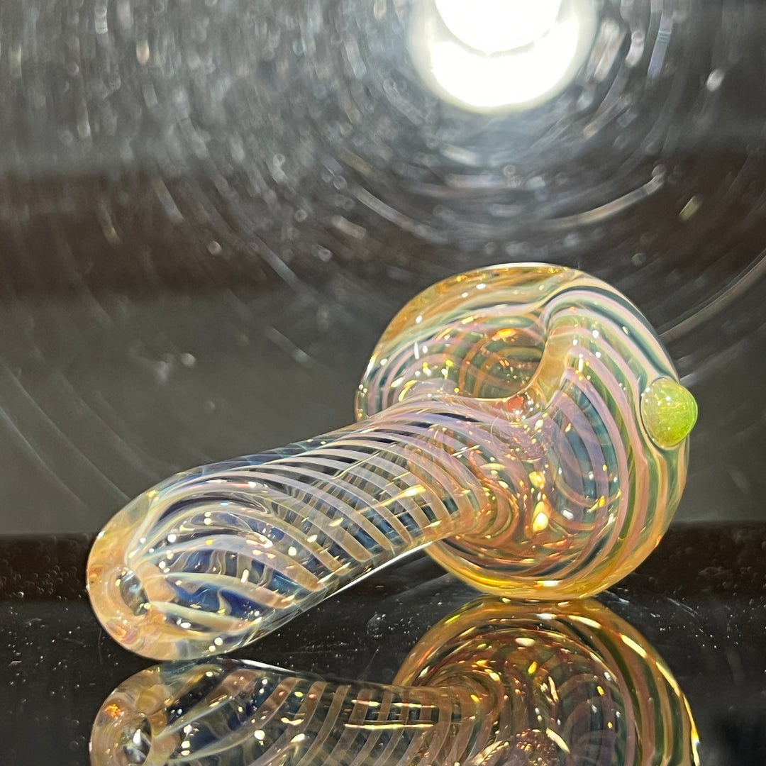 Thick Fume Pipe Green Slyme Marble Glass Pipe Chuck Glass   