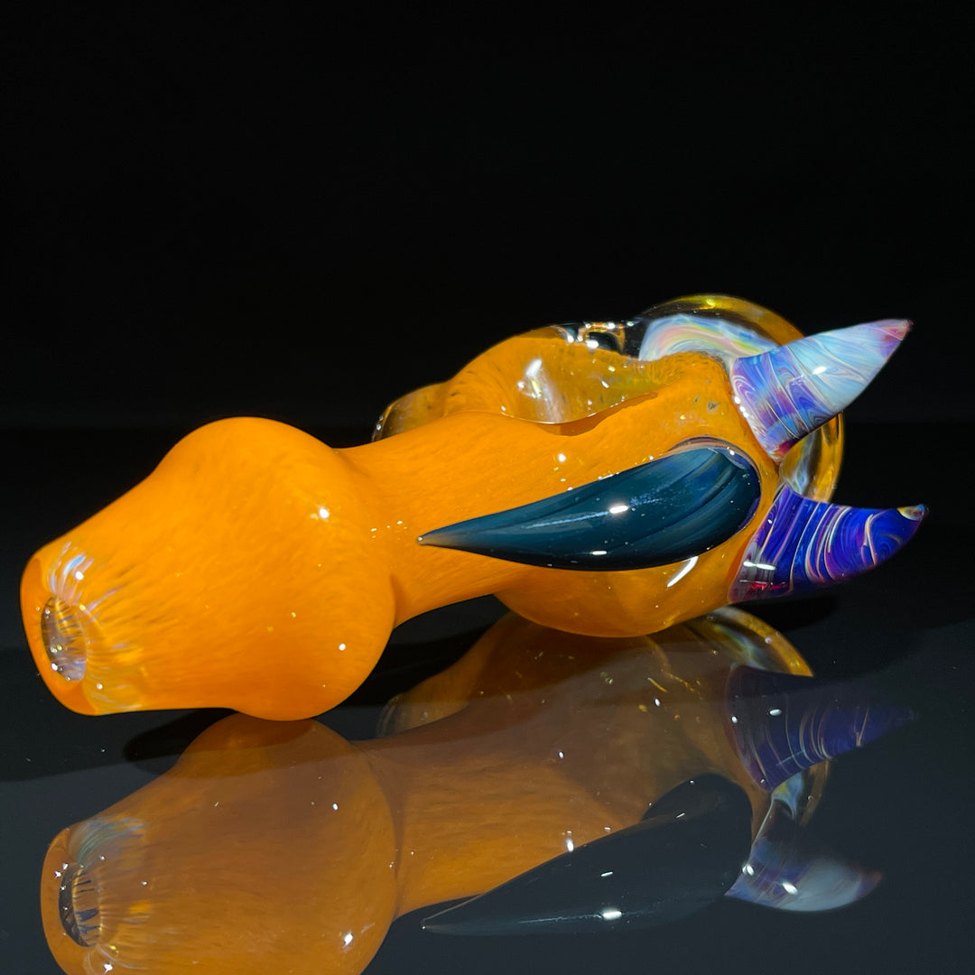 Horned Frit Honeycomb Spoon Glass Pipe Catfish Glass