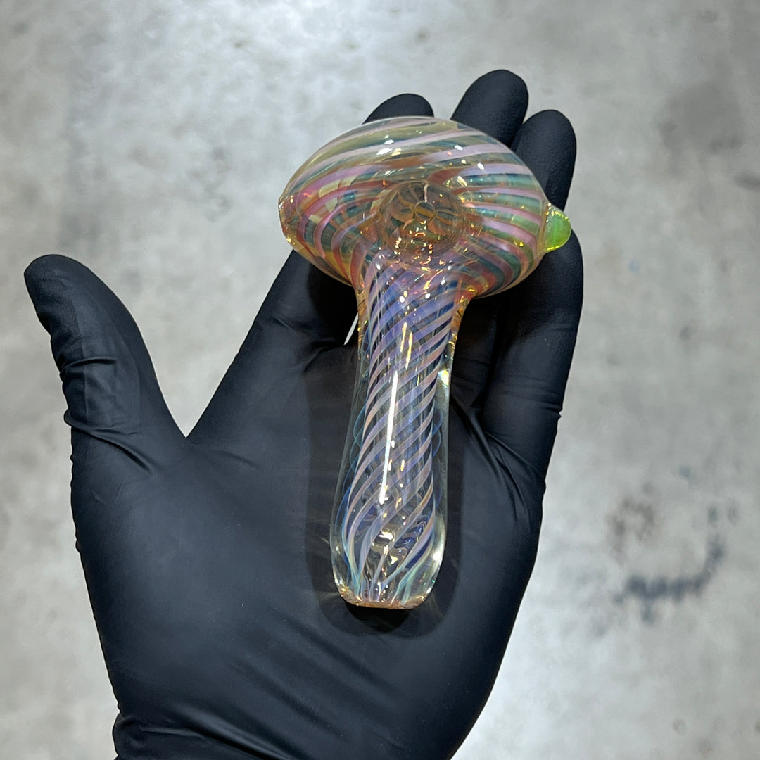 Thick Fume Pipe Green Slyme Marble Glass Pipe Chuck Glass   