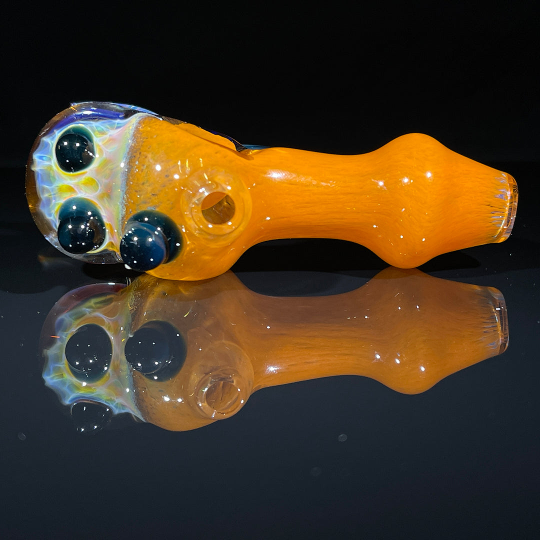 Horned Frit Honeycomb Spoon Glass Pipe Catfish Glass