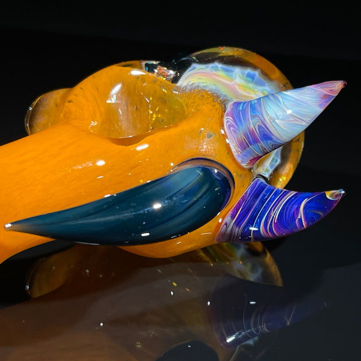 Horned Frit Honeycomb Spoon Glass Pipe Catfish Glass