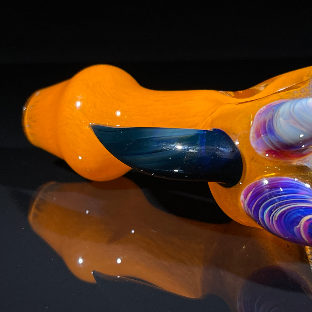 Horned Frit Honeycomb Spoon Glass Pipe Catfish Glass