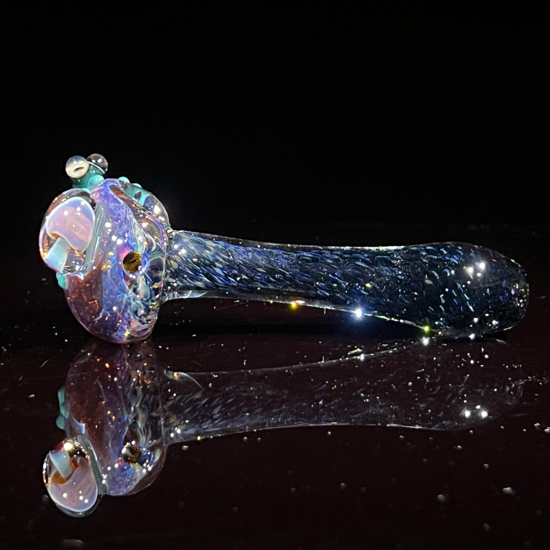 Fancy Magic Mushroom Green Frog Spoon Glass Pipe Beezy Glass