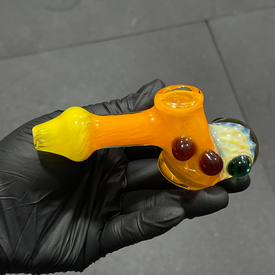 Frit Honeycomb Hammer Glass Pipe Catfish Glass