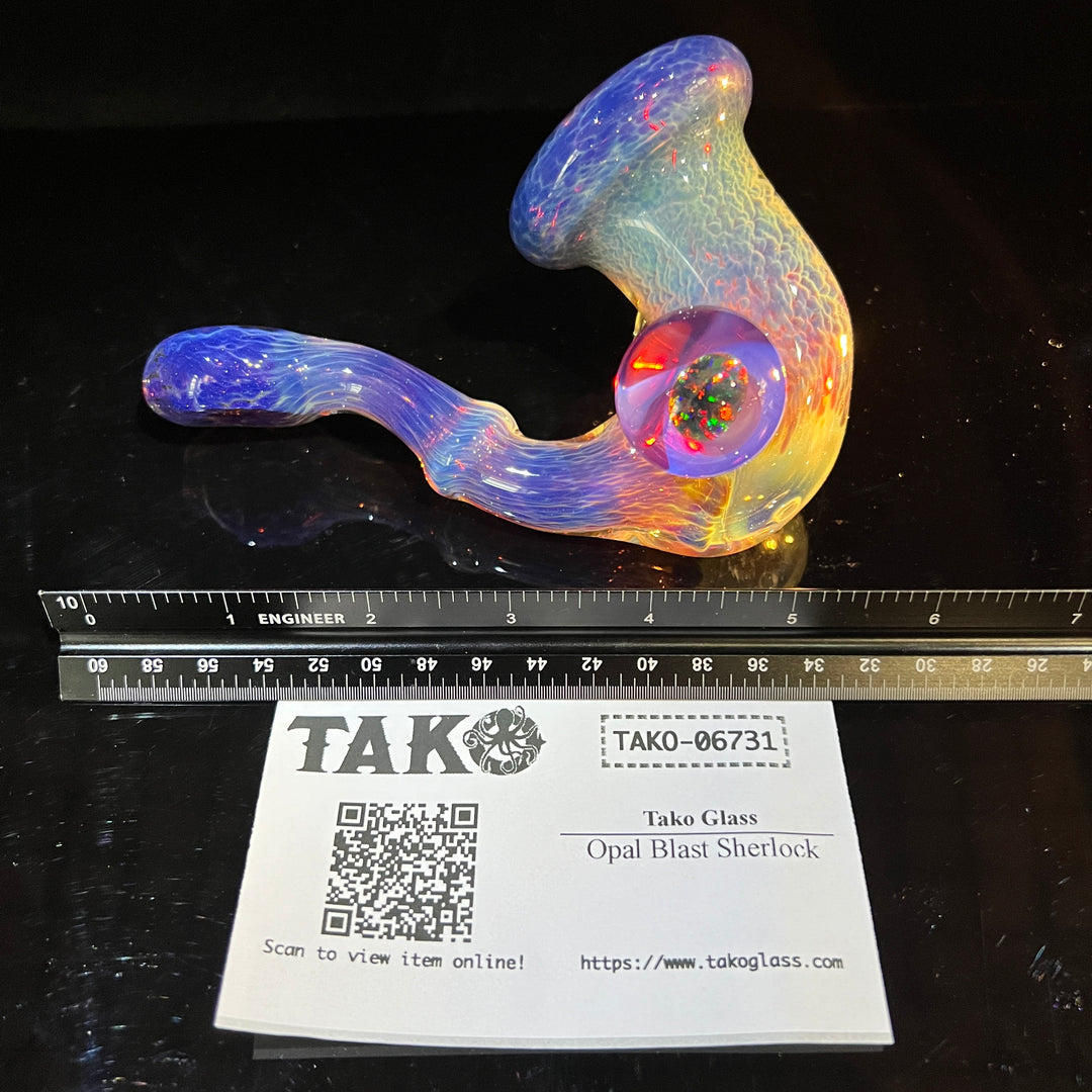 Opal Blast Sherlock Glass Pipe Tako Glass   