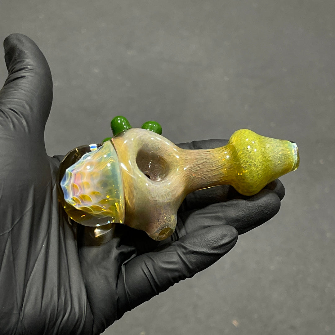 Frit Honeycomb Spoon Glass Pipe Catfish Glass