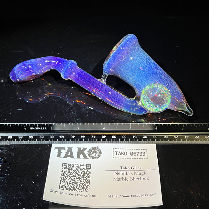 Nebula's Magic Marble Sherlock Glass Pipe Tako Glass   