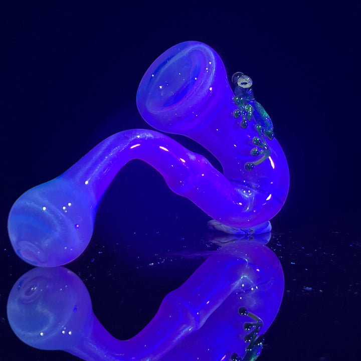 UV Green Frog Sherlock Glass Pipe Beezy Glass