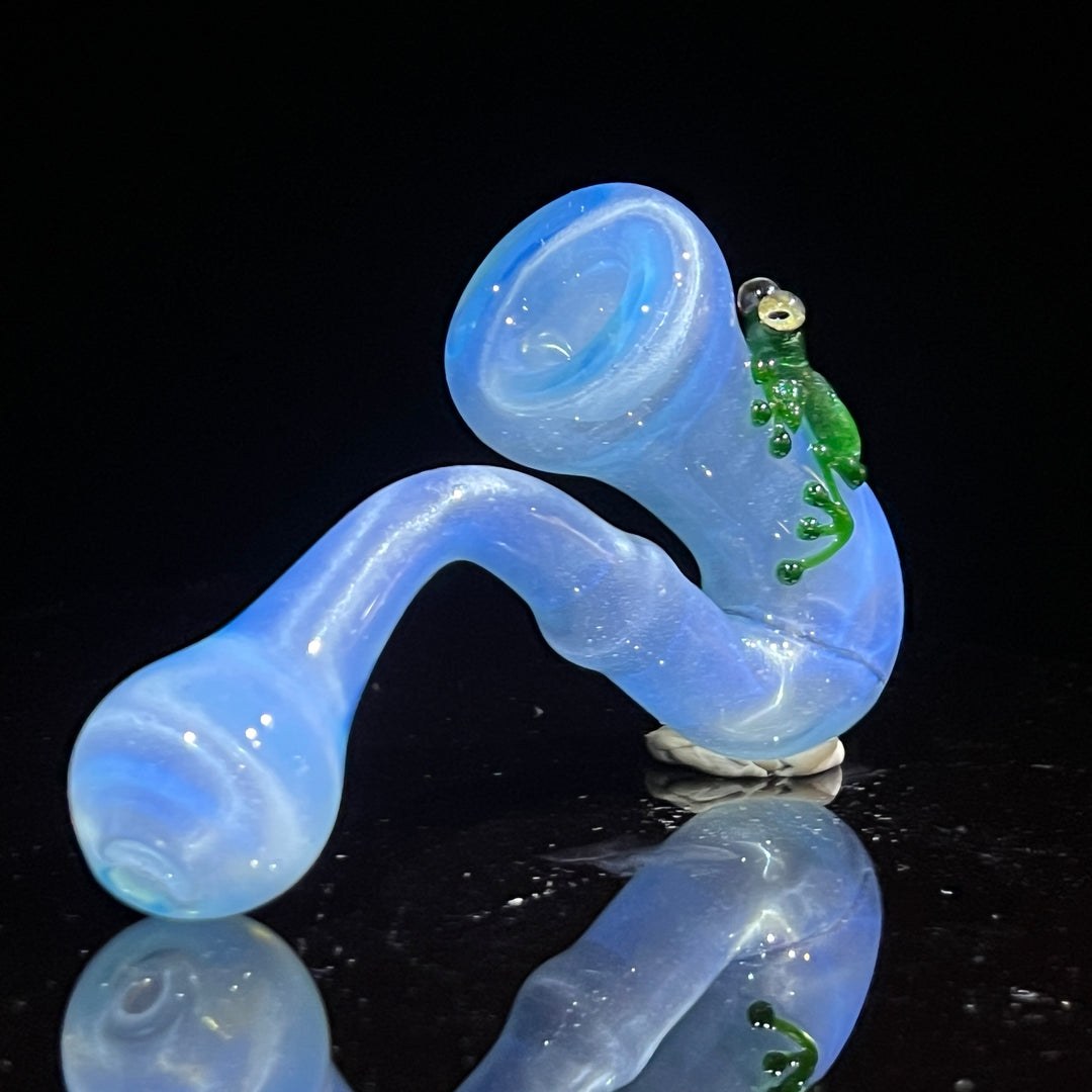 UV Green Frog Sherlock Glass Pipe Beezy Glass