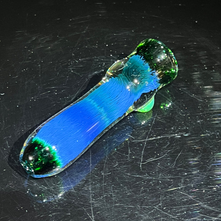 Thick Exp Green Chillum Glass Pipe Chuck Glass   