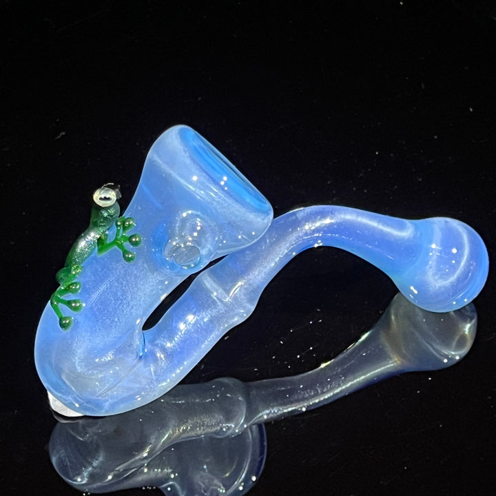 UV Green Frog Sherlock Glass Pipe Beezy Glass