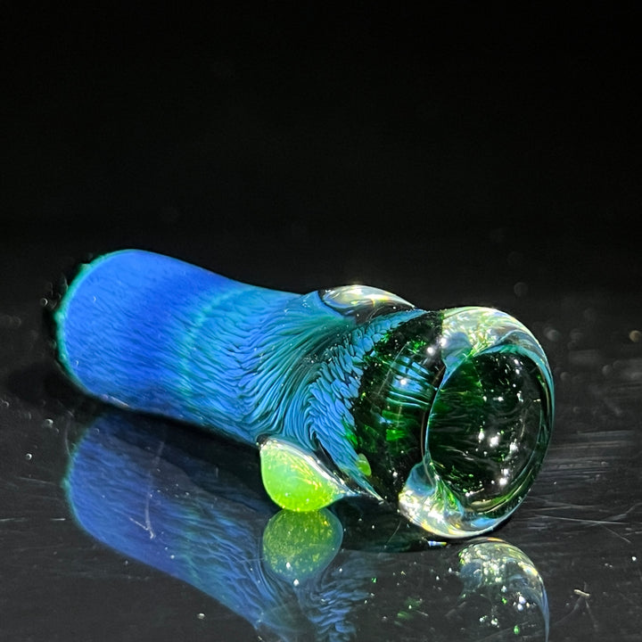 Thick Exp Green Chillum Glass Pipe Chuck Glass   