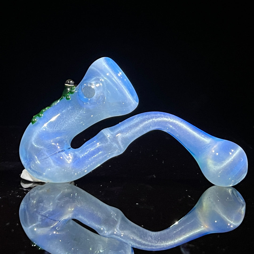 UV Green Frog Sherlock Glass Pipe Beezy Glass