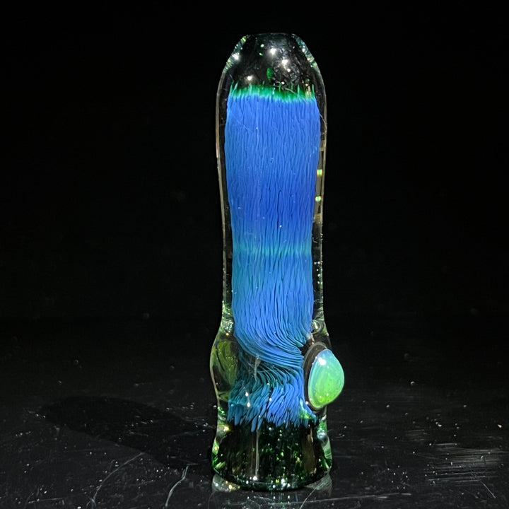 Thick Exp Green Chillum Glass Pipe Chuck Glass   