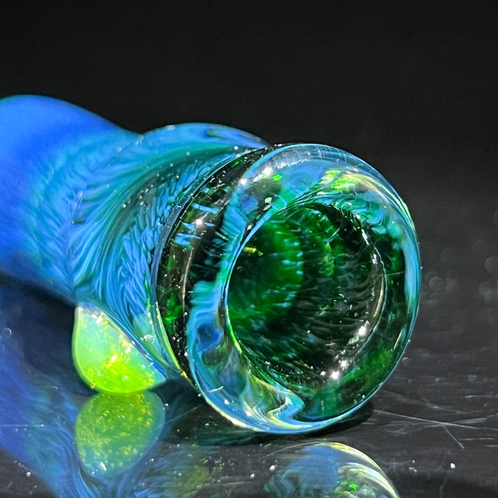 Thick Exp Green Chillum Glass Pipe Chuck Glass   