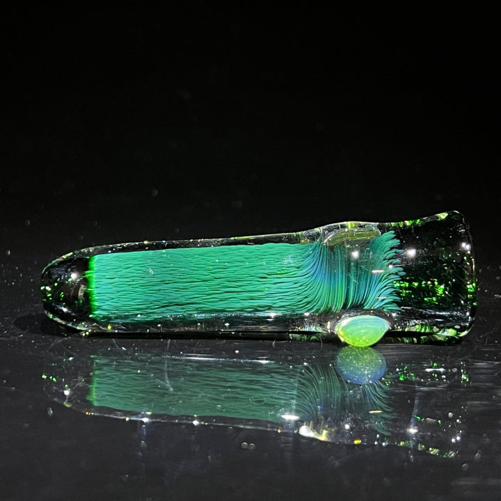 Thick Exp Green Chillum Glass Pipe Chuck Glass   