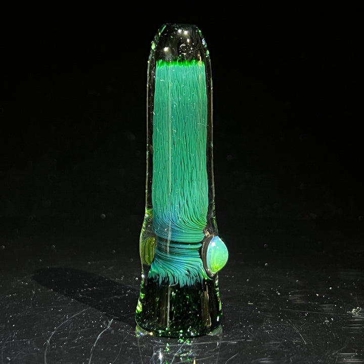 Thick Exp Green Chillum Glass Pipe Chuck Glass   