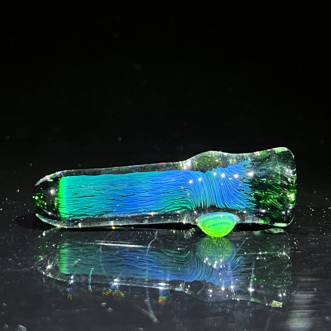 Thick Exp Green Chillum Glass Pipe Chuck Glass   