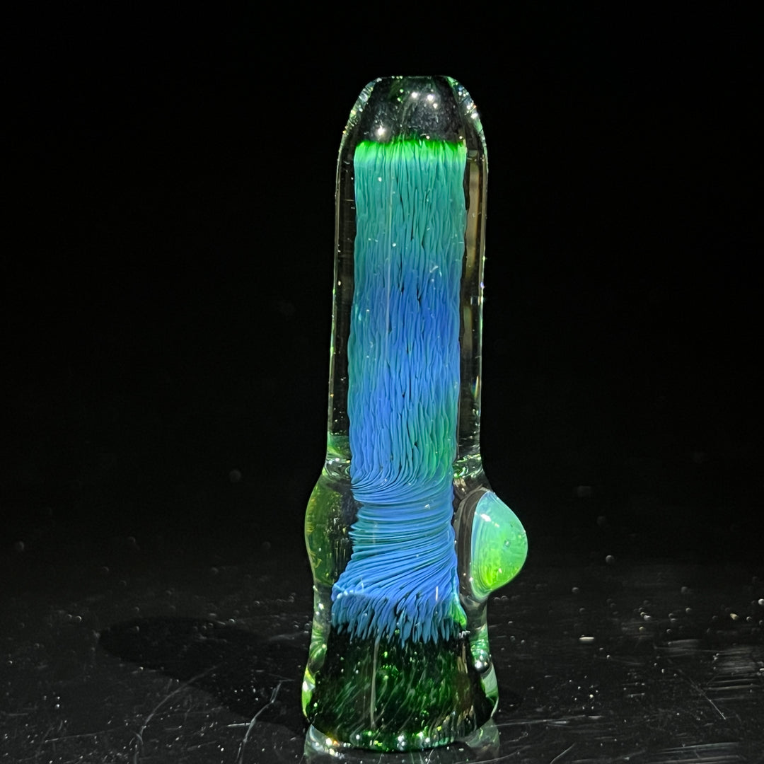 Thick Exp Green Chillum Glass Pipe Chuck Glass   