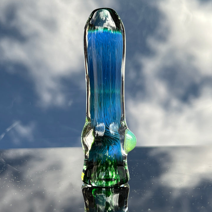 Thick Exp Green Chillum Glass Pipe Chuck Glass   