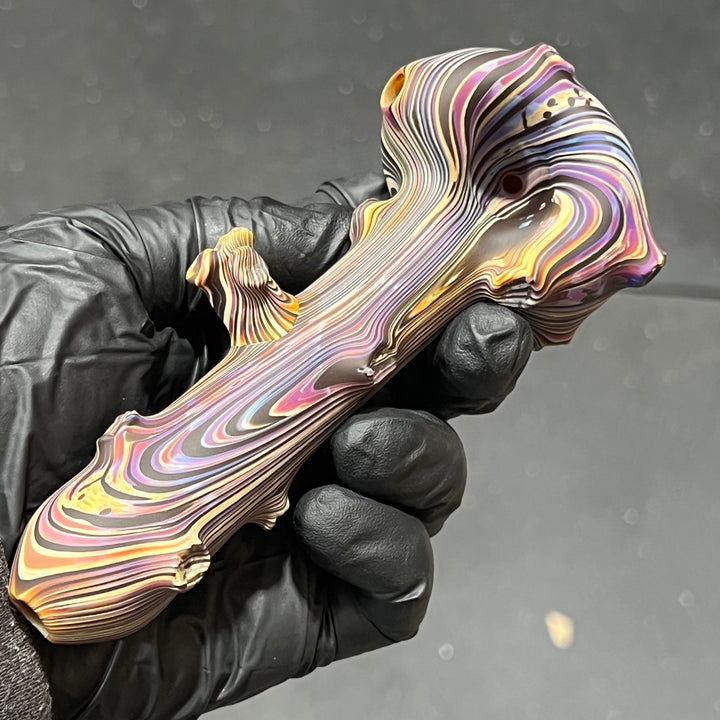 Woodgrain Branch Spoon Glass Pipe Wazoo Glass