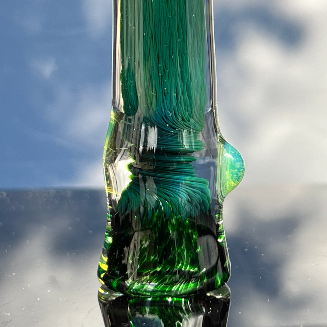 Thick Exp Green Chillum Glass Pipe Chuck Glass   