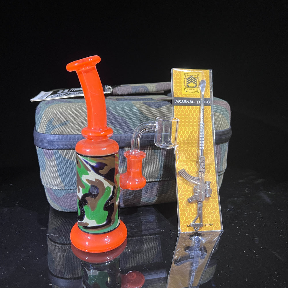 Camo Mini Rig + Case Combo Glass Pipe Cody Wade Glass   