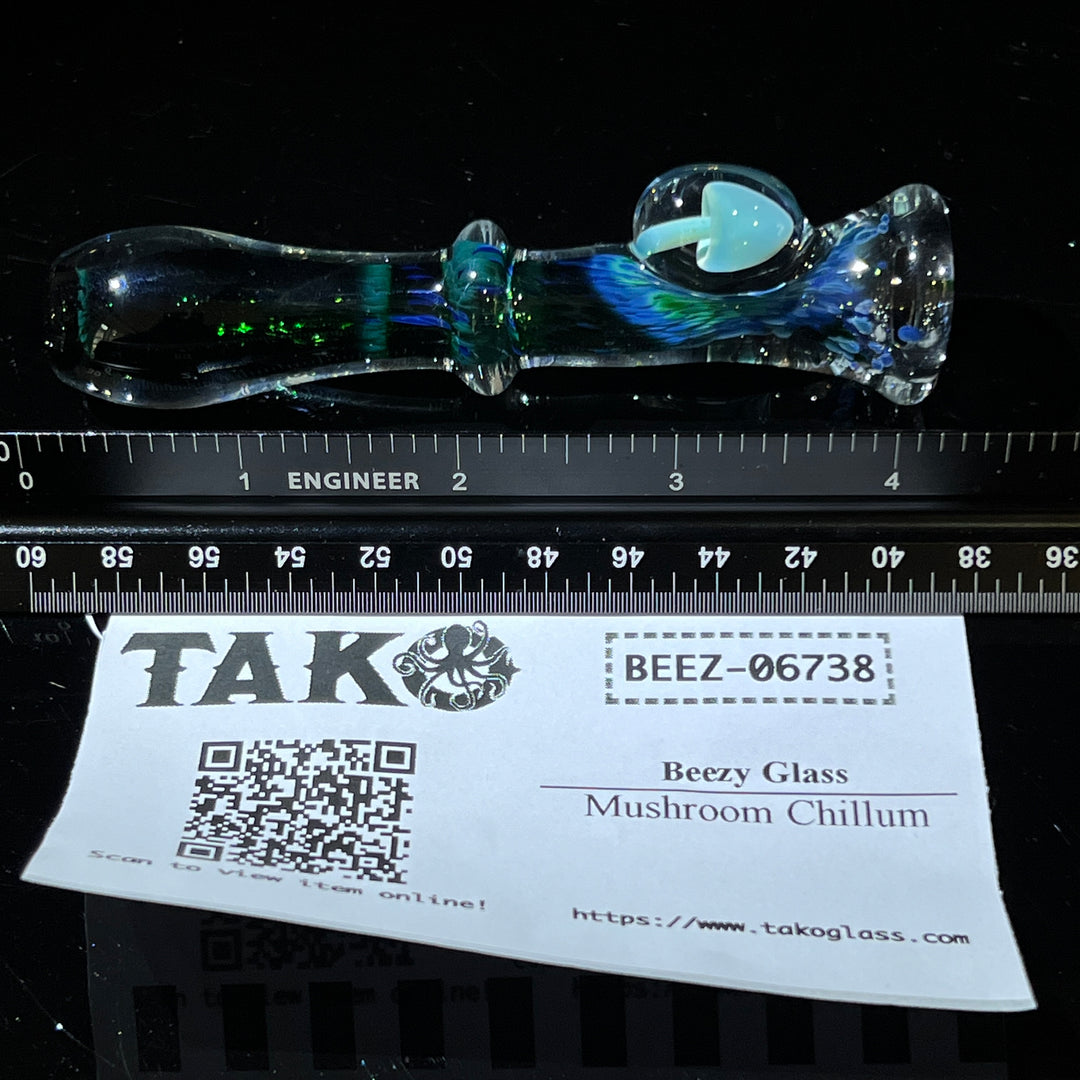 Mushroom Chillum Glass Pipe Beezy Glass   