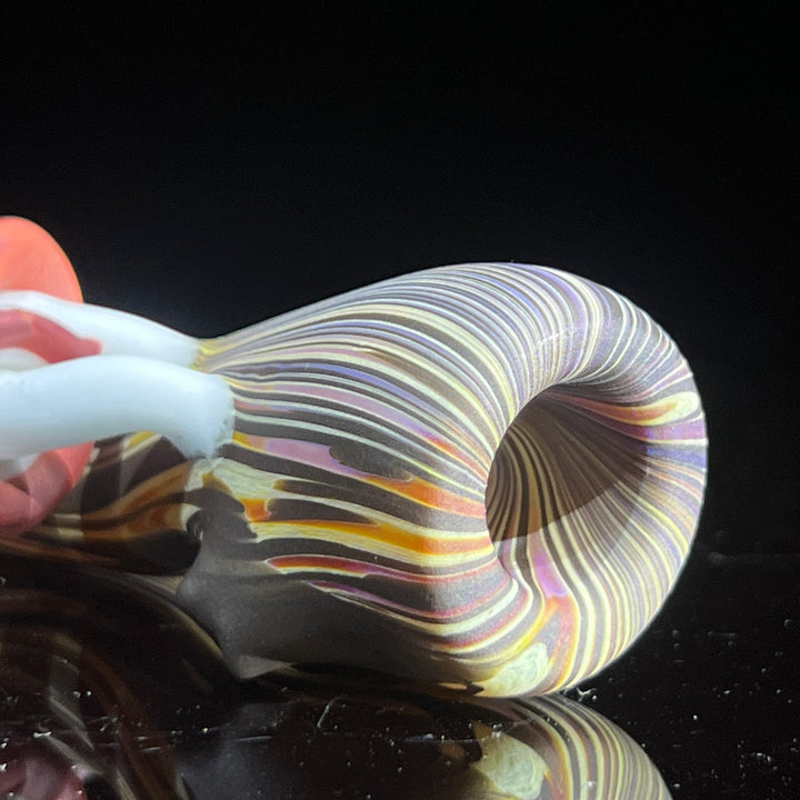 Wood Grain Mushroom Chillum Glass Pipe Wazoo Glass