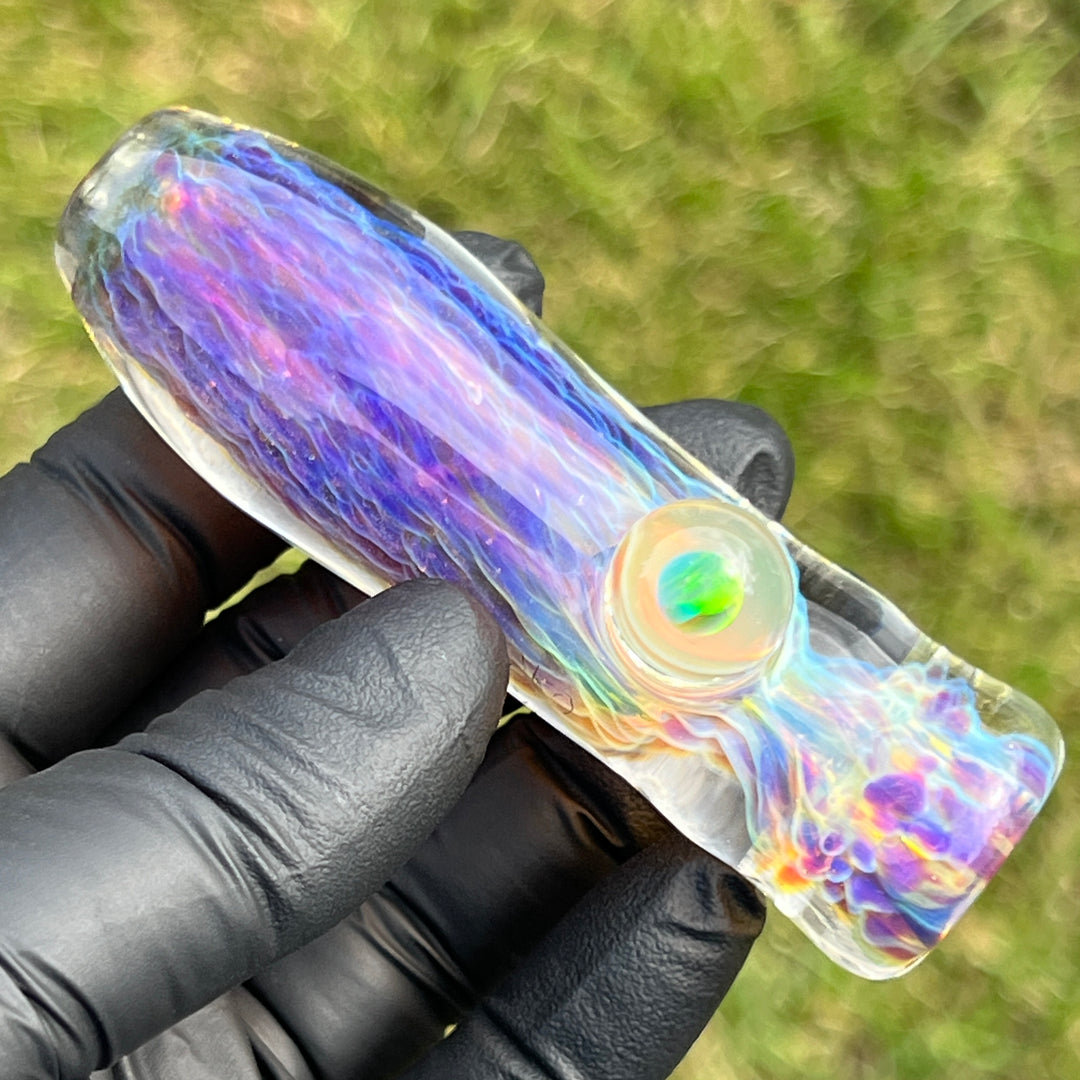 Purple Ghost Opal Chillum Glass Pipe Tako Glass   