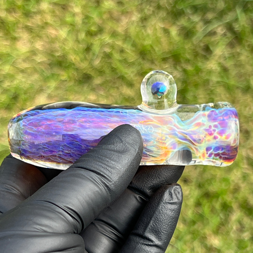 Purple Ghost Opal Chillum Glass Pipe Tako Glass   