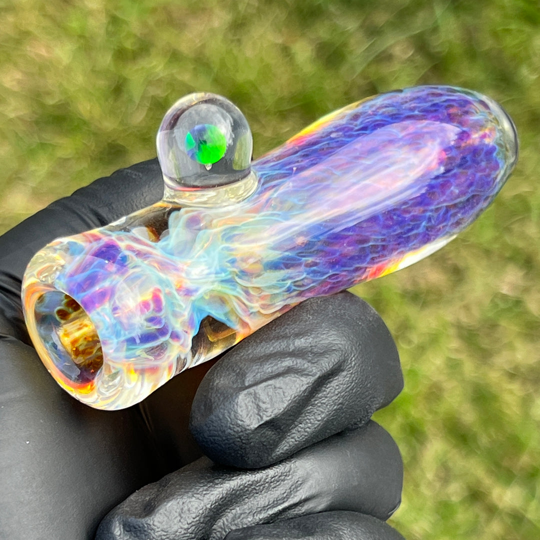 Purple Ghost Opal Chillum Glass Pipe Tako Glass   