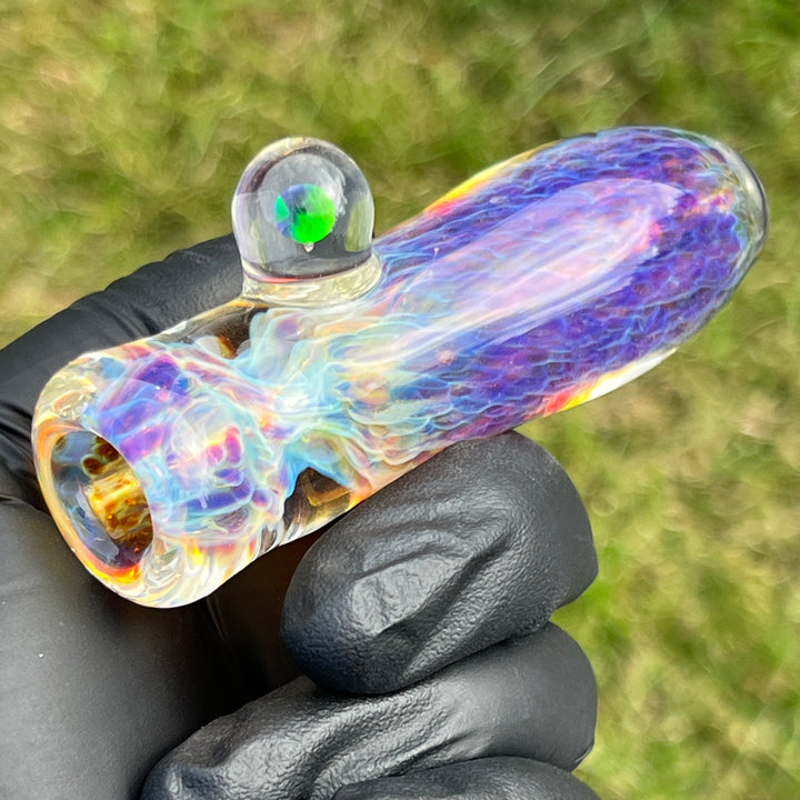 Purple Ghost Opal Chillum Glass Pipe Tako Glass   