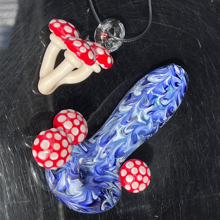 Mushroom Glass Pipe Combo Glass Pipe GXG Studio   