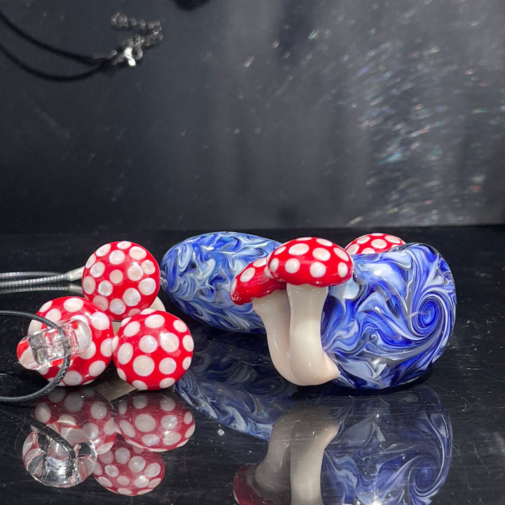 Mushroom Glass Pipe Combo Glass Pipe GXG Studio   