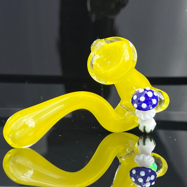 Lemon Opal Mushroom Sherlock Glass Pipe Beezy Glass