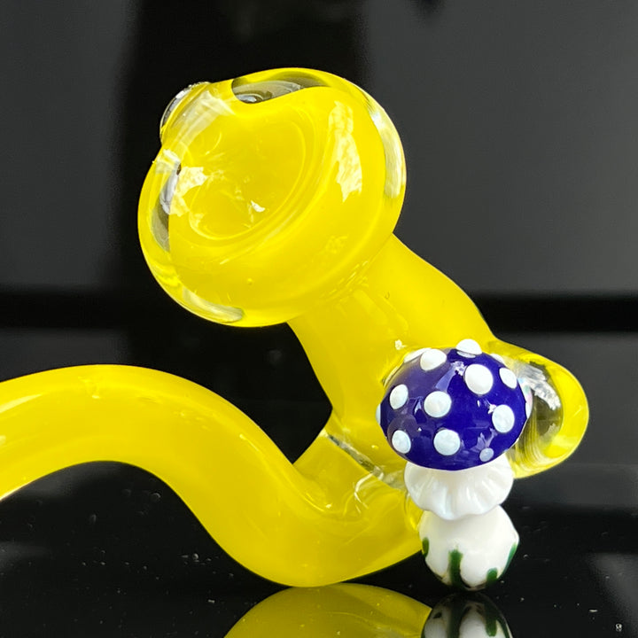 Lemon Opal Mushroom Sherlock Glass Pipe Beezy Glass