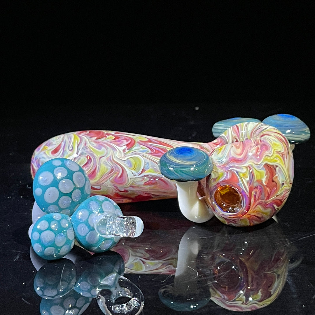 Mushroom Glass Pipe Combo Glass Pipe GXG Studio   